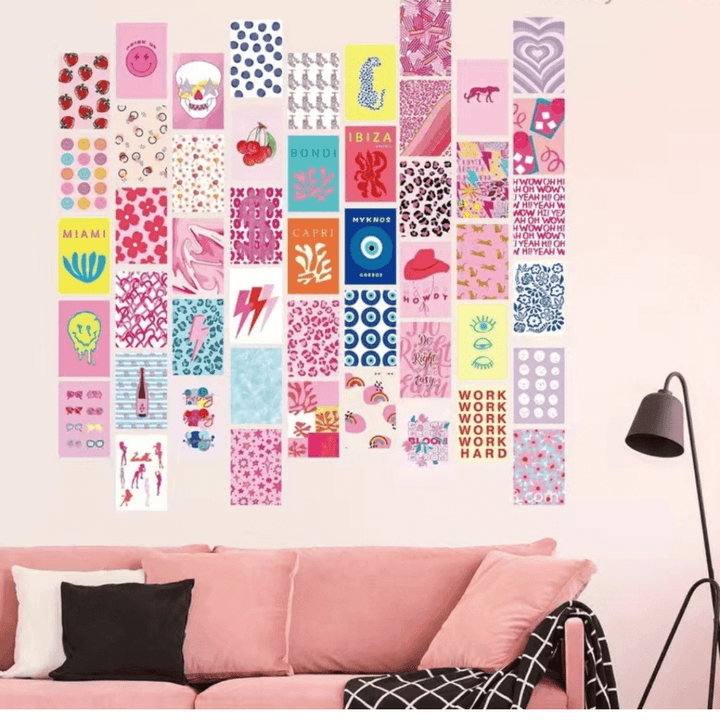 Preppy Aesthetic Picture Wall Collage-50 pcs