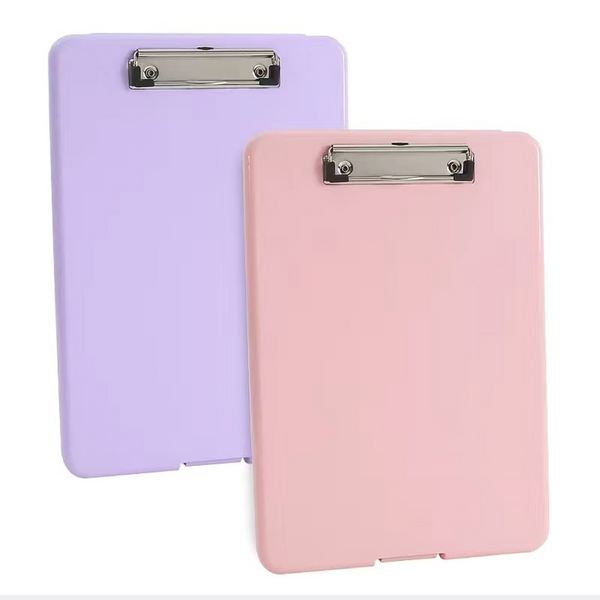 Thick Stationery A4 Clipboard with Storage - Pink