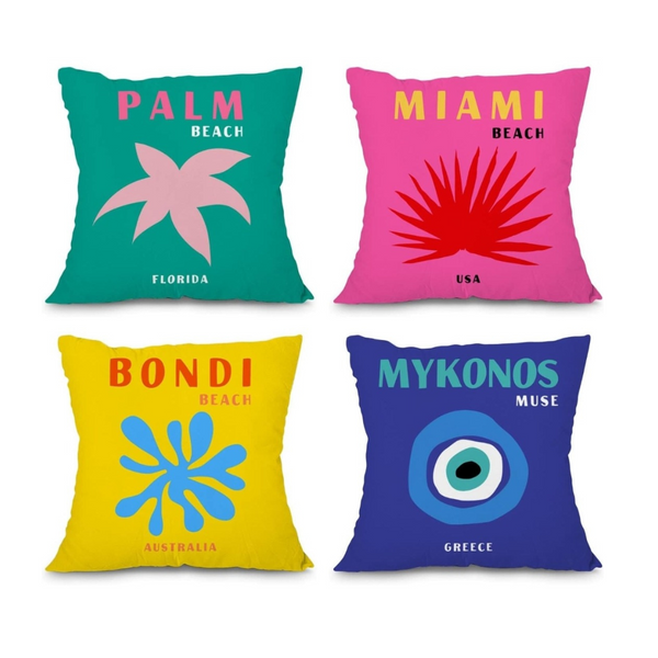 Preppy Aesthetic Colorful Pillow covers - 4 Pcs