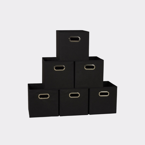 Storage Organizer Bins College Essentials - Black