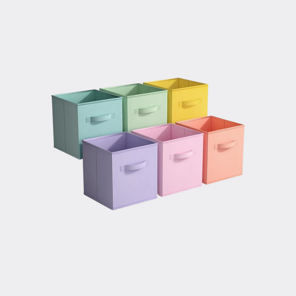 Foldable Multi Colored Dorm Storage Bins