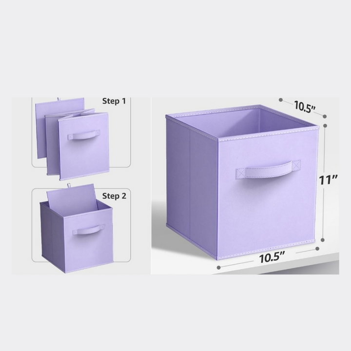 Foldable Multi Colored Dorm Storage Bins