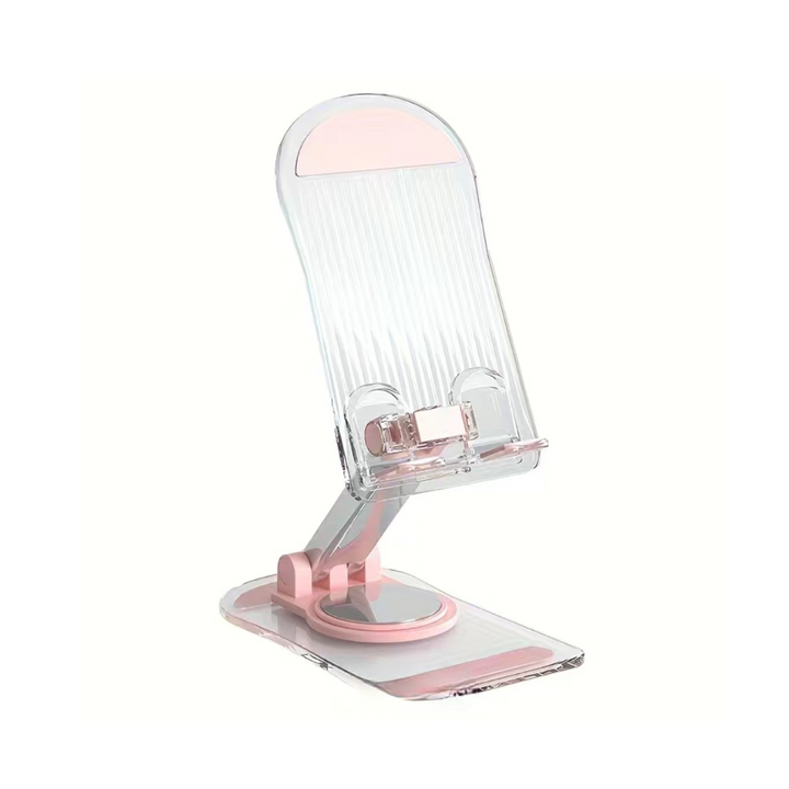 Foldable Acrylic Phone Ipad Desktop Stand - Pink