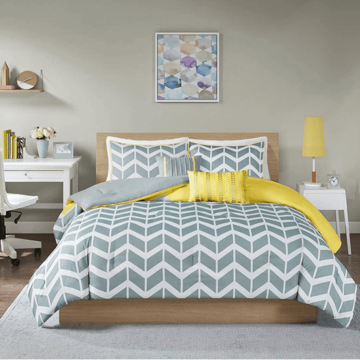 Chevron Pop College Dorm Comforter Set