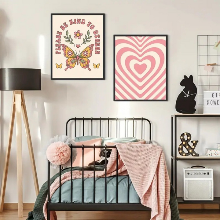 Preppy Hippie Retro Wall Art Posters