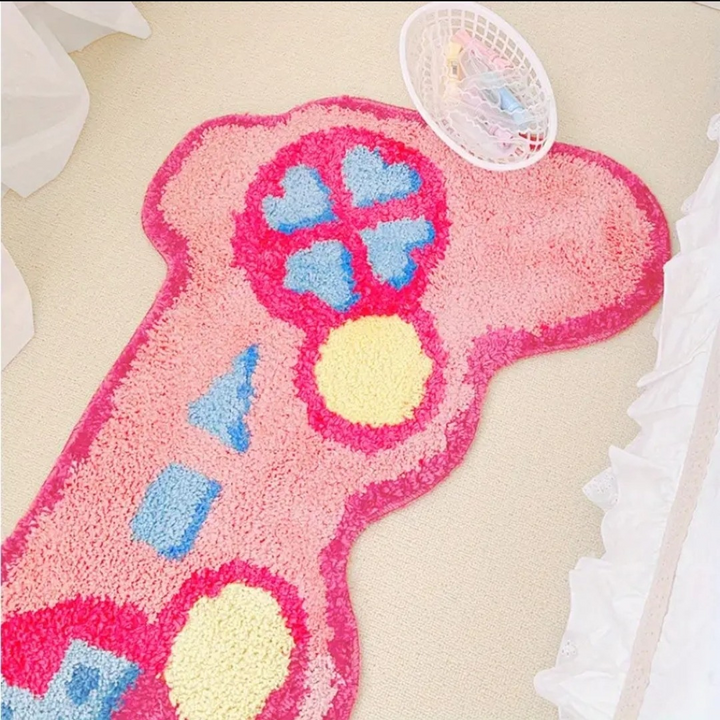 E-girl Gamepad Shape Bathroom Mat Rug