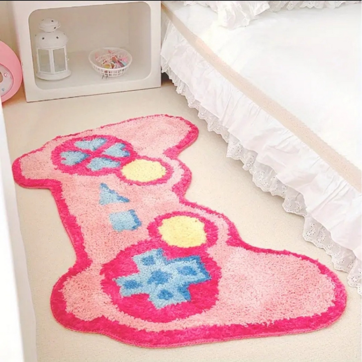 E-girl Gamepad Shape Bathroom Mat Rug