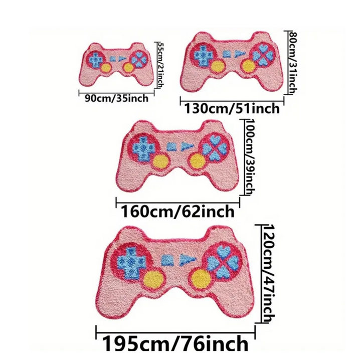 E-girl Gamepad Shape Bathroom Mat Rug