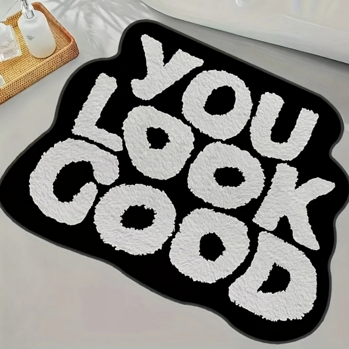 You Look Good Print Bathroom Mat Rug