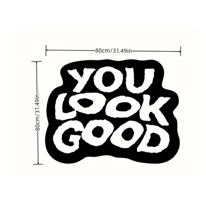 You Look Good Print Bathroom Mat Rug