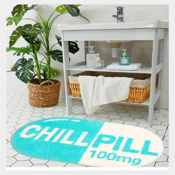 Chill Pill Bathroom Mat Rug