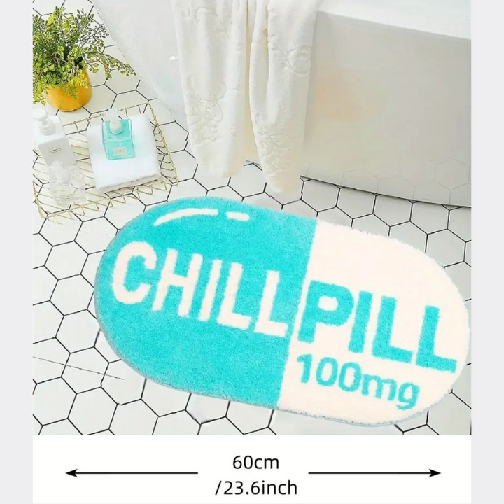 Chill Pill Bathroom Mat Rug