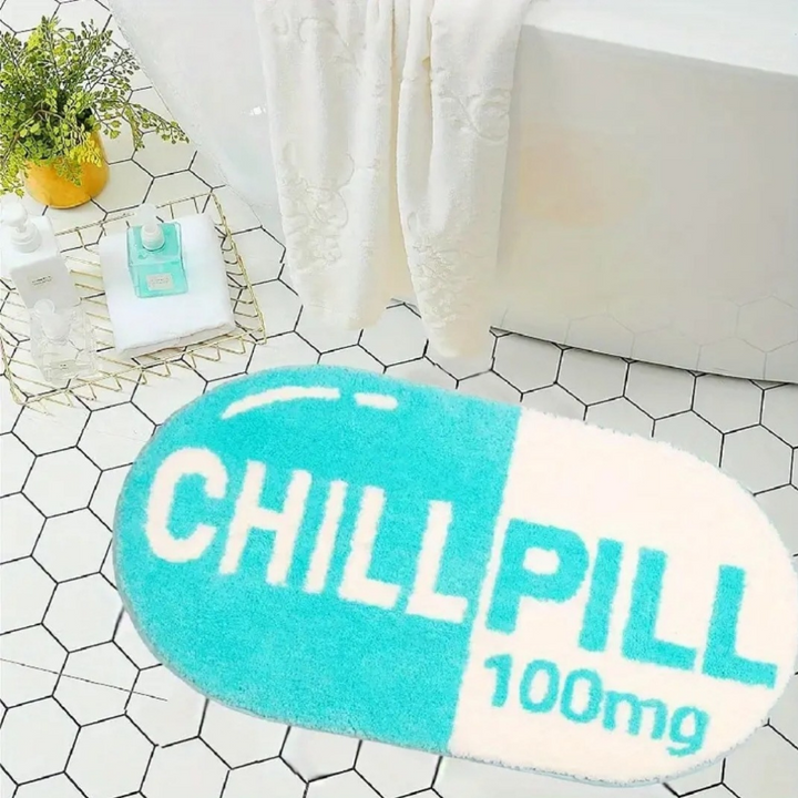 Chill Pill Bathroom Mat Rug