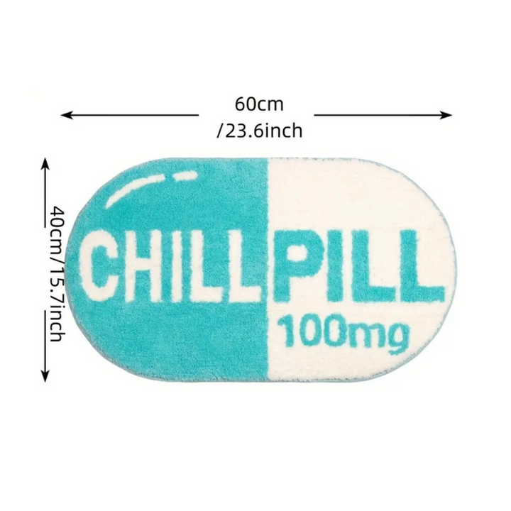 Chill Pill Bathroom Mat Rug