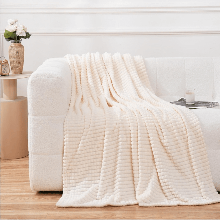  View details for Flannel Fleece College Dorm Throw Blanket - Creme White Flannel Fleece College Dorm Throw Blanket - Creme White