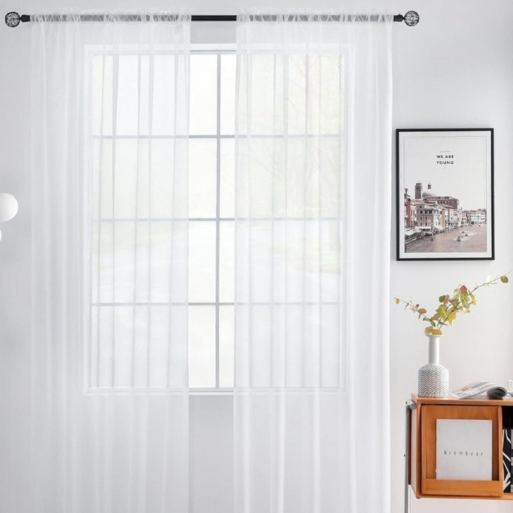 Sheer Curtains - White