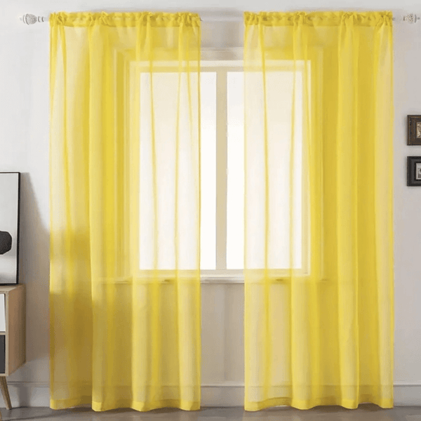 Sheer Curtains - Yellow