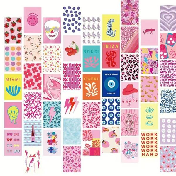 Preppy Aesthetic Picture Wall Collage-50 pcs