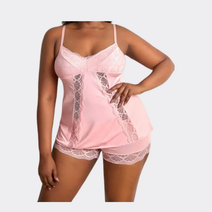 Lace Sleepwear Set - Pink