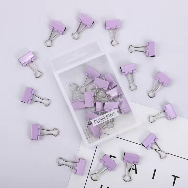 Colorful Binder Clips - 25pcs