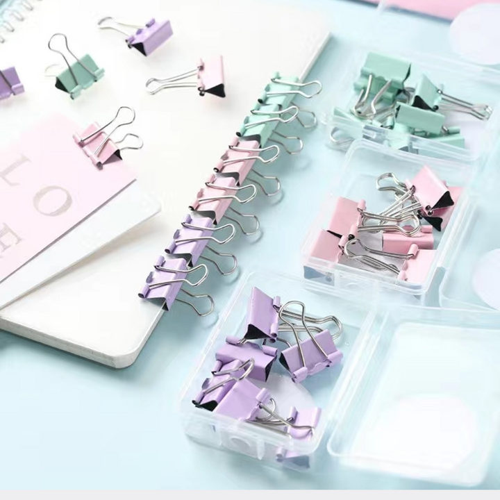 Colorful Binder Clips - 25pcs