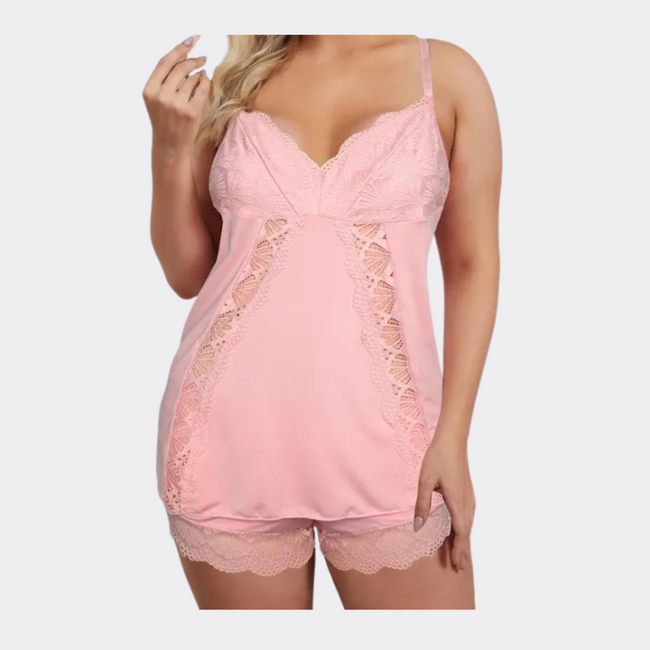 Lace Sleepwear Set - Pink