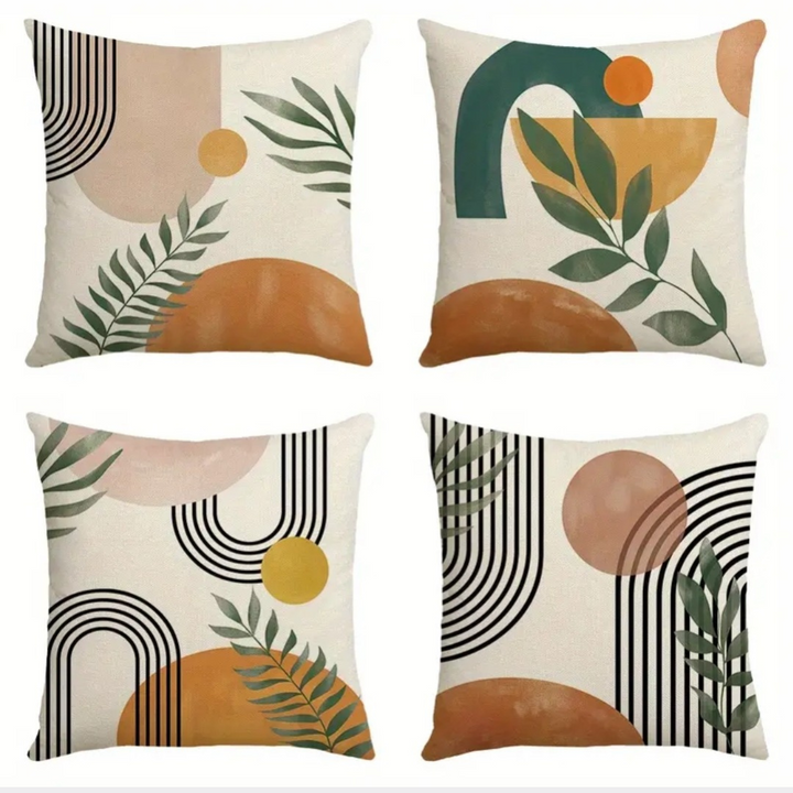 Abstract Bohemian Throw Pillow Covers