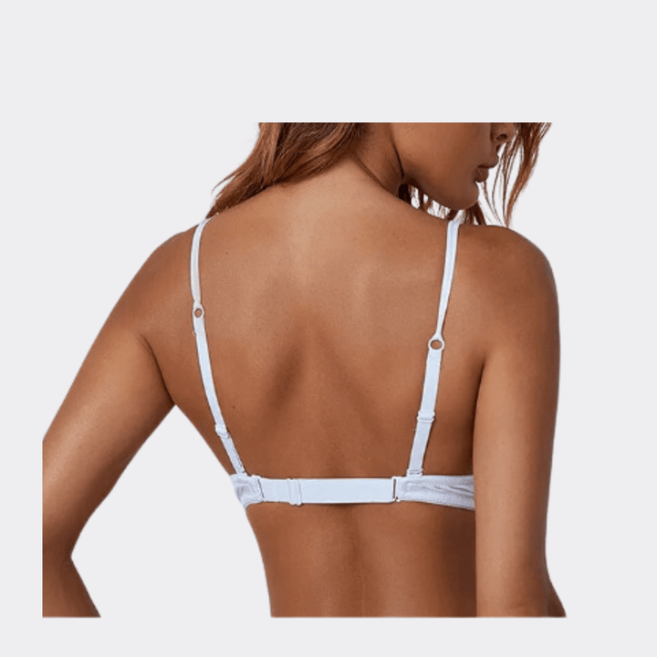 Breathable Custom Deep V Nylon Bra