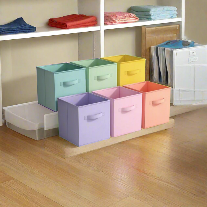 Foldable Multi Colored Dorm Storage Bins