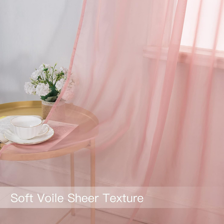 Sheer Curtains - Light Pink