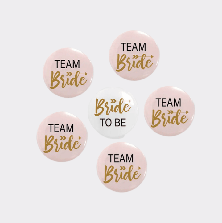 Bride To Be Team Bride Bachelorette Badge Sets