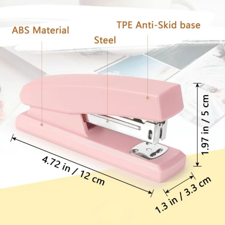 Stapler for College Dorm Desk - Pink