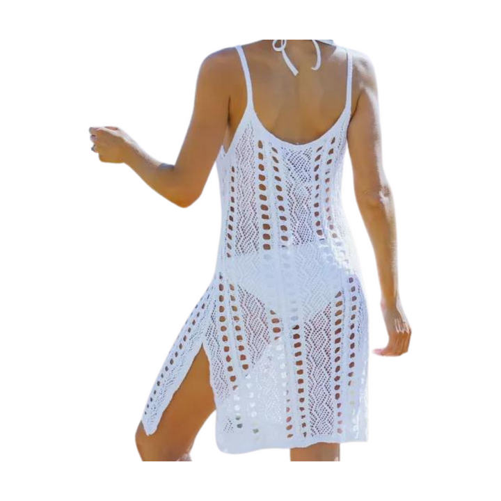 Crochet Swim Dress Cover-Ups - White