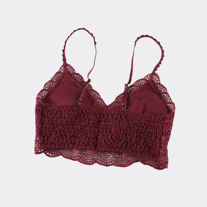 Lace Sleeveless Bralette - Red Wine