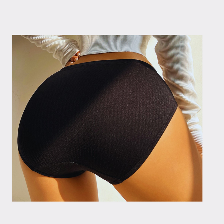 Soft Elastic Briefs Women's Underwear - Black