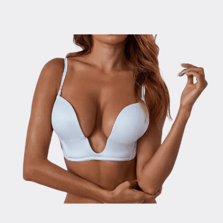 Breathable Custom Deep V Nylon Bra